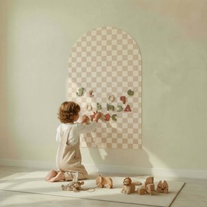 Magnettafel für Kinder - Arche - Beige kariert