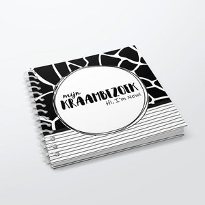 Invulboek SilliBeads - Mijn Kraambezoek Invulboek - Hardcover Wire-o (REEKS ZWART/WIT)