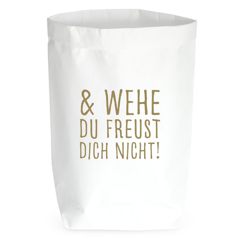 PaperBags Small weet het EN WEES NIET VRIENDELIJK. goud
