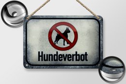 Tin sign notice 18x12cm dog dog ban decoration
