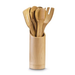 Keukengereihouderset, 7-delig, bamboe