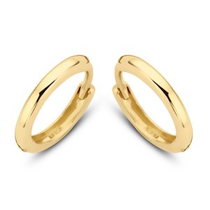 New Bling 9NBG-0046 - Gouden oorringen - 14 Karaat - Glad - 11mm - Geel Goud