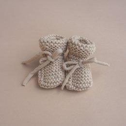 Patucos Bebe Tejidos | Botitas De Bebe | Botines gruesos para bebé | Beige