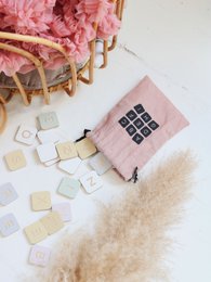 Colorful alphabet, wooden blocks, learning toy