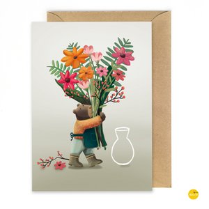 Grußkarte Bloemenbeer