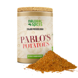 Pablo's Potatoes is a spice mix made from a blend of potatoes, paprika, garlic, and other spices. The mix has a savory, earthy flavor and can be used to season a variety of dishes.