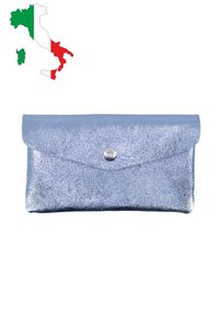 Grand porte monnaie en cuir irisé métallisé pailletté ITG1585