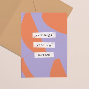Grußkarte Farbe Liebe für einen Schatz