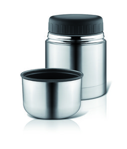 Stainless steel thermal food container with cup