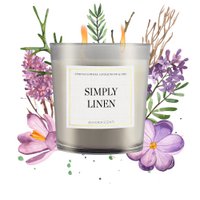 Simply Linen Duftkerze 230g – Frische Wäsche, Naturwachs, 50h