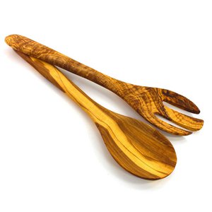 Rustieke houten saladeservers