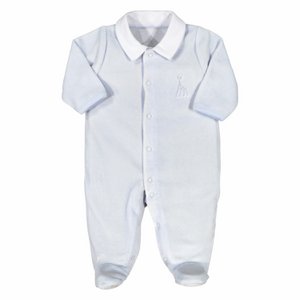 Sophie the giraffe playsuit with collar velvet blue 0M-50cm