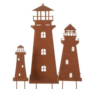 Boltze Home Tuinsteker vuurtoren 3-delig