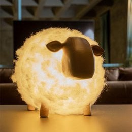 Soft, plush sheep-shaped night light with warm, glowing illumination for a cozy, whimsical addition to a child's bedroom.