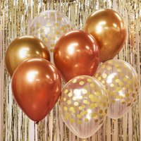 Ballonmix Roségold - Gold - 7 Stück