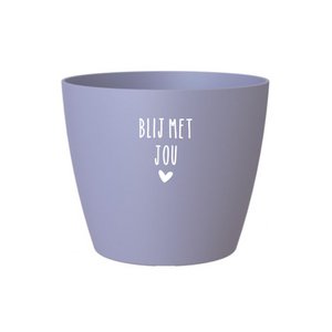 Blumentopf 'Happy with you' - lila