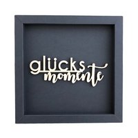 MOMENTS OF HAPPINESS frame card wood lettering
