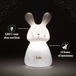 Night light - Rabbit Loïs - battery-powered - yellow