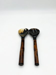 Salatbesteck aus Bambushorn, 2er-Set