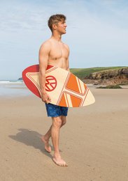 Volkswagen VW T1 Bus Skimmer Board - Echtholz (104 cm) - Front/Mehrfarbig