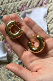Theodora - Wide Geometric Hoop Earrings