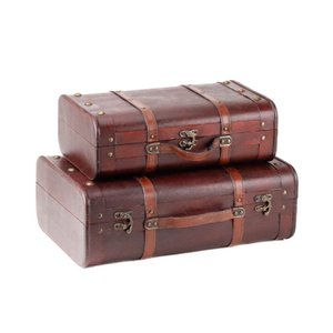 + WD SUITCASE BOX SET/2 DARK BRWN 45/38CM
