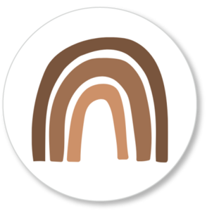 Wall circle rainbow brown