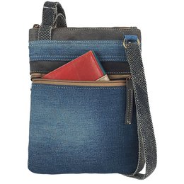 Bolso bandolera pequeño de mujer Sunsa sostenible. Bolso de hombro vegano hecho de lona y jeans reciclados. Bolso estilo retro vintage. Bolso bandolera para mujer.