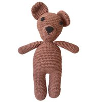 Luna-Leena dog Bella cuddle brown - organic cotton - 0+ - hand crochet in Nepal
