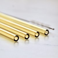 Yellow Borosilicate Glass Straws - 4pack (Christmas Edition)