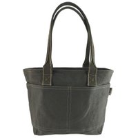 Domelo gewaxte canvas shopper voor dames. Waterbestendige handtas. Veganistische schoudertas. Monochrome damestas geschikt voor A4