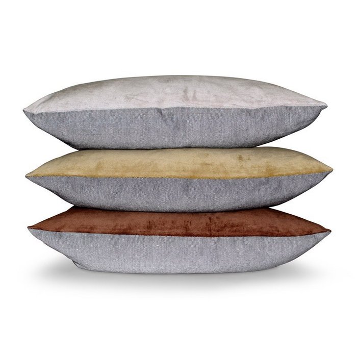 kussen velours terracotta