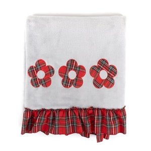 KERST - DEKEN 130X160 PATCH BLOEMEN HH303233