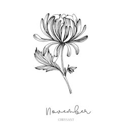 Fødselsblomst flise | oktober