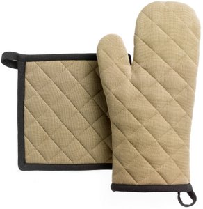 Grace Camel recyceltes Küchenhandschuh-/Topflappen-Set 15 x 32