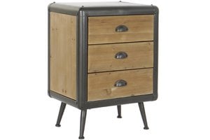 NACHTTAFEL VAN SPARMETALEN 51X40X70 NATUURLIJK MB200224