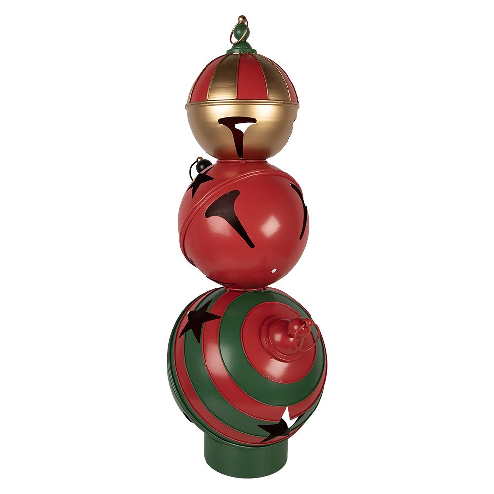 Kerstdecoratie Beeld 31x30x88 cm Rood Metaal