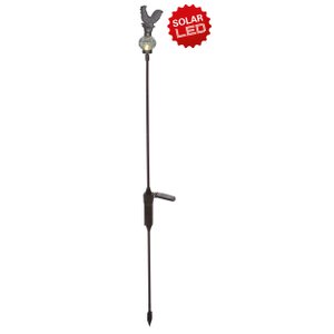 LED solar grondpin "antique, haan" kleur:schwarz