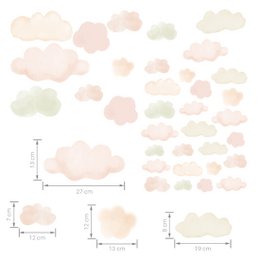 Wandaufkleber | Wolken Beige