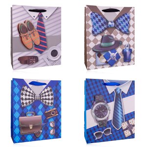 Gift bag for men GENTLEMEN, 23.5 x 19.5 x 8cm