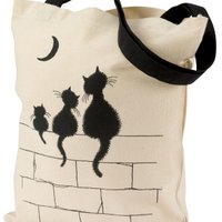 Sac Dubout 3 chats Ecru 40 x 35