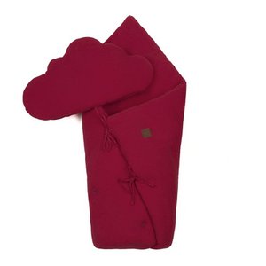 BIO mousseline QUILT met kussen BABY HORN Aardbei