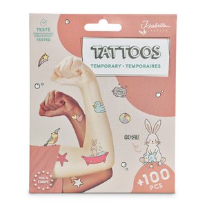 Temporäre Tätowierungen - Rosie the Kaninchen - 4 Blätter mit + 100 Tattoos