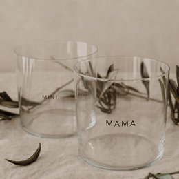 Trinkglas im 2er Set Mama & Mini (VE = 4 Sets)