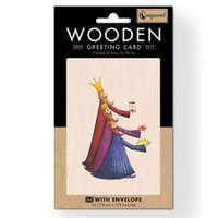 Three Kings Wooden folded greeting card