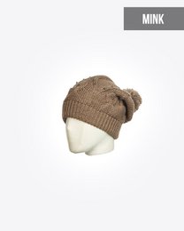 Damebeanie med pompom og perler: TASLI