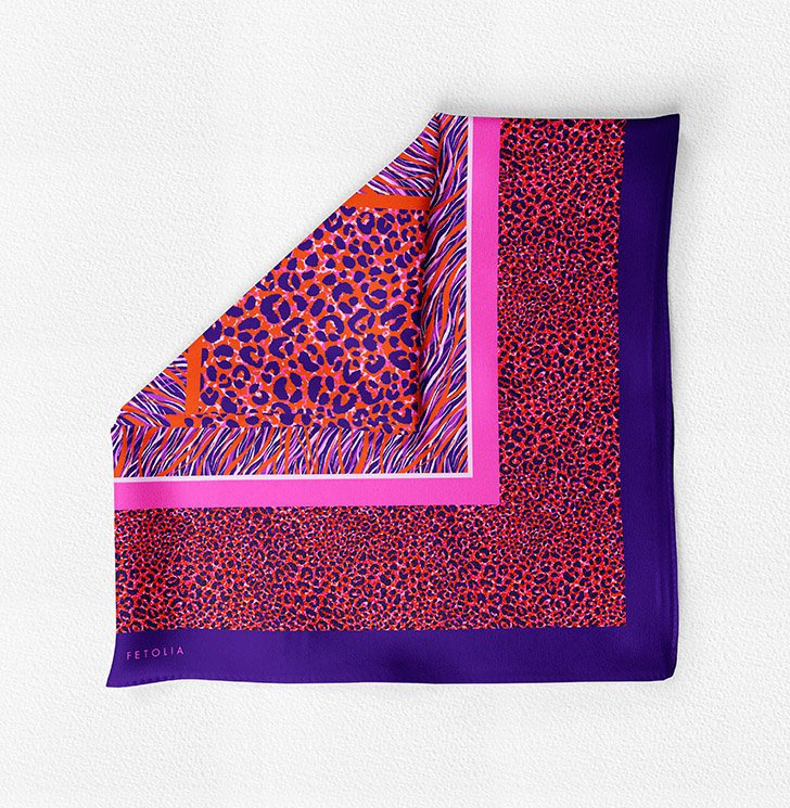 Pañuelo 100% seda Animal Print 180*75cm