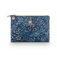 Charly Cosmetic Flat Pouch Medium Quilted Daisy Dreams Blue 24x1x15.5cm