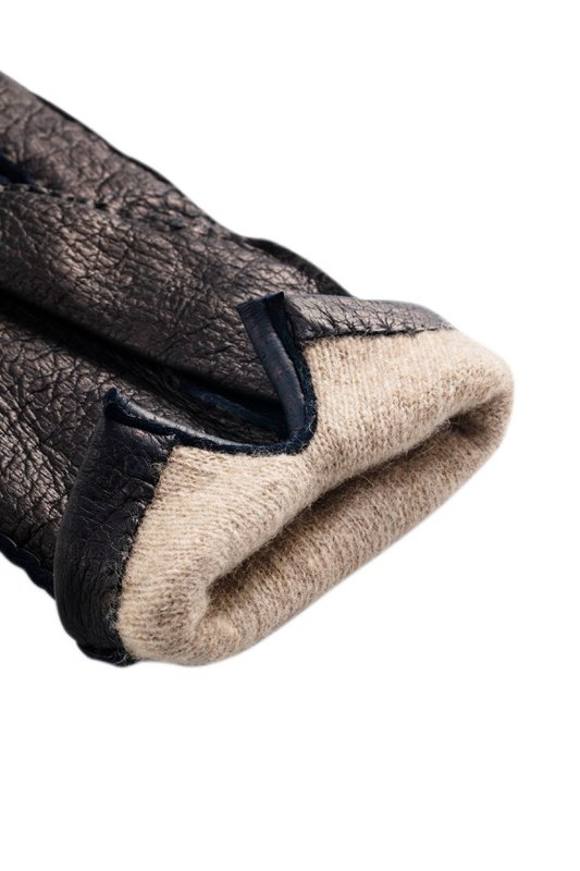 BLAU MARINE PECCARY WINTERHANDSCHUHE