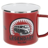 Volkswagen VW T1 Bus Enamel Mug 500ml in Gift Box - Vintage/Red